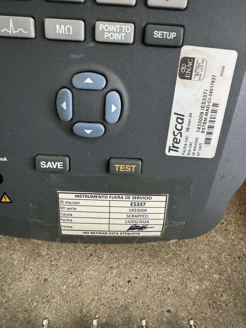 FLUKE BIOMEDICAL ESA612 230V EU ELECTRICAL SAFETY ANALIZER CALIBRATED 2024