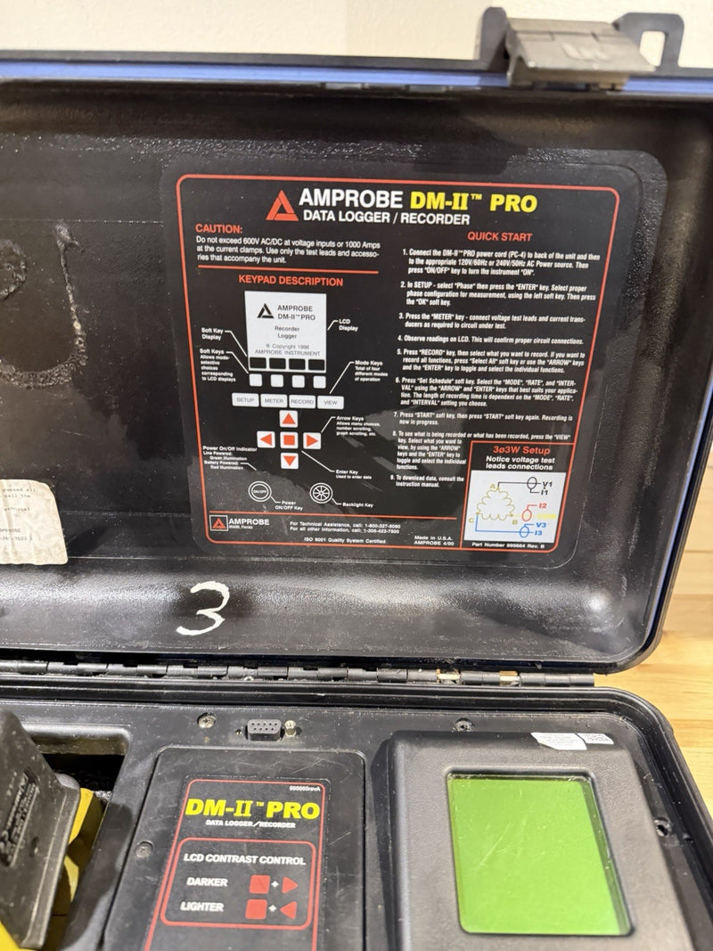 AMPROBE DM-II PRO DAT LOGGER RECORDER WITH ACCESSORIES