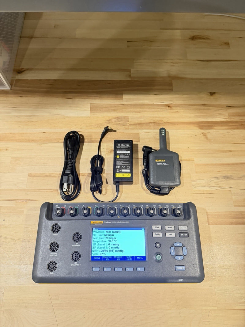 FLUKE BIOMEDICAL PROSIM 8 & SPOT SPO2 MODULE KIT TESTED