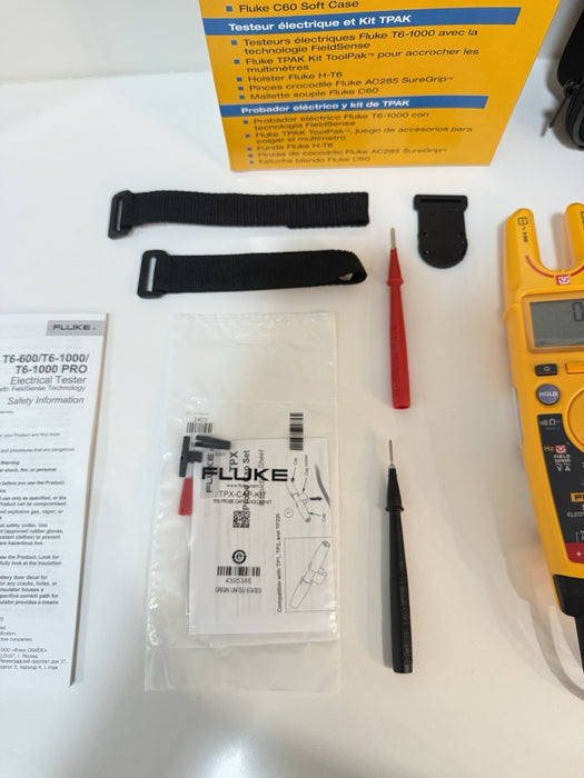 FLUKE T6-1000 ELECTRICAL TESTER WITH TPAK-HT6 AC285 KIT