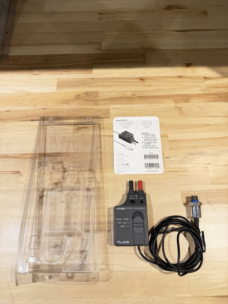 FLUKE PV350 PRESSURE VACUMM TRANSDUCER MODULE WITH BAG TESTED