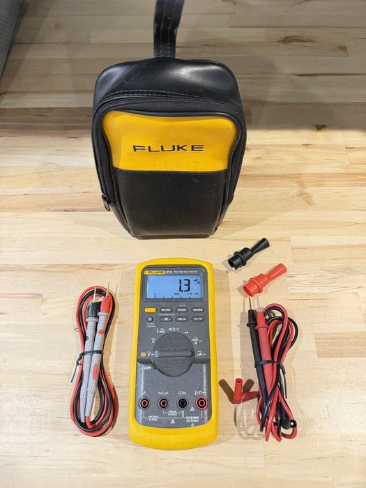 FLUKE 87V TRUE RMS MULTIMETER W/ LEADS (TESTED) SHIPS FAST