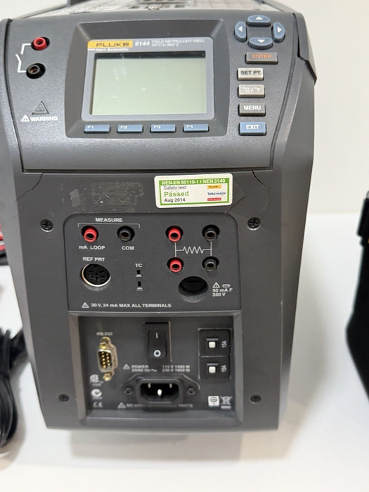 FLUKE 9144 FIELD METROLOGY WELL 50°C TO 660°C TEMPERATURE CALIBRATOR & LEADS