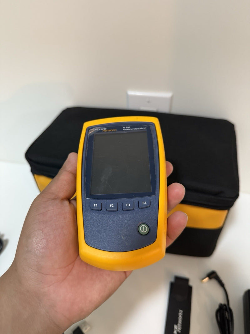 FLUKE NETWORKS FI-500 FIBER INSPECTOR MICRO KIT WITH BAG & CHARGER