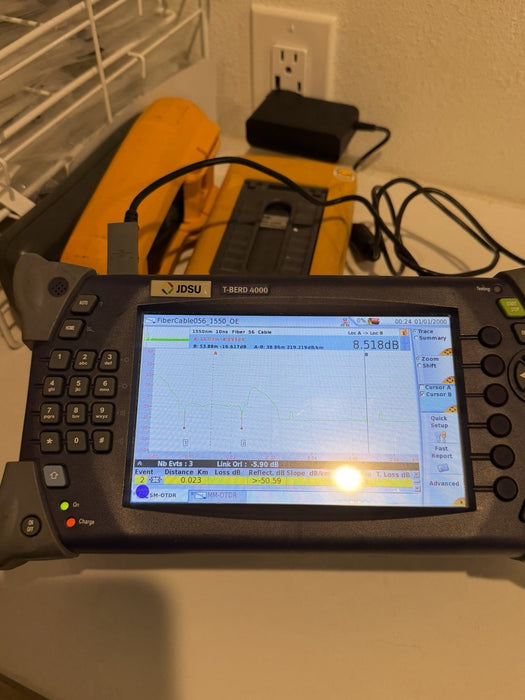 JDSU T-BERD 4000 4146 QUAD SM MM FIBER OTDR 850/1300/1310/1550