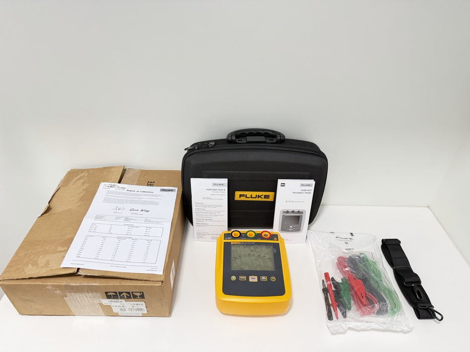 FLUKE 1535 MEGOHMMETER INSULATION TESTER W/ LEADS & CASE (CALIBRATED 2025) NEW