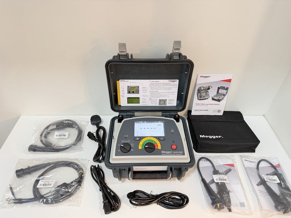 MEGGER DLRO10HD DIGITAL LOW RESISTANCE OHMMETER WITH CABLES