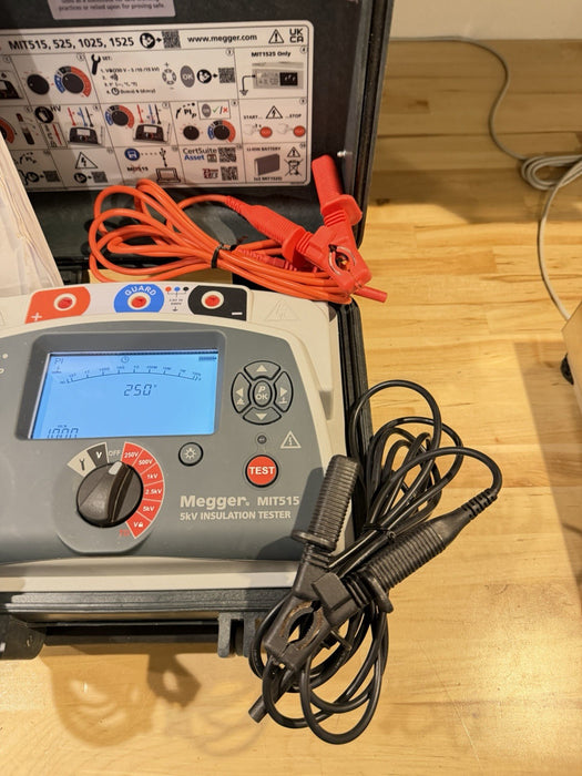 MEGGER MIT515 5KV INSULATION TESTER WITH LEADS & CHARGER TESTED