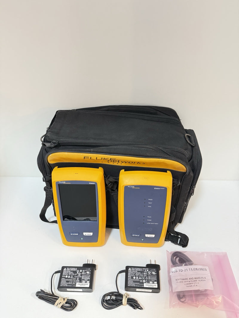 FLUKE NETWORKS VERSIV MAINFRAME & REMOTE WITH BAG & ACCESSORIES