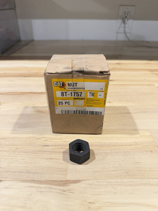 CAT 8T-1757 M16 X 2MM HEX NUT (NEW FACTORY SEALED)FREE SHIPPING GENUINE OEM 25PC