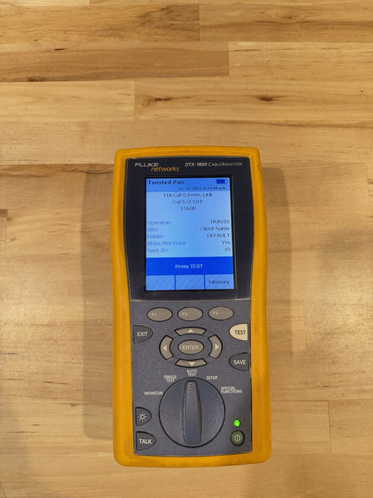 FLUKE NETWORKS DTX-1800 MAINFRAME ONLY TESTED