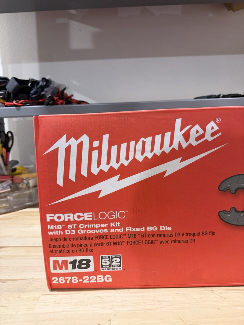 MILWAUKEE 2678-22BG FORCE LOGIC 6T UTILITY CRIMPER KIT W/ BG-D3 JAW (NEW SEALED)