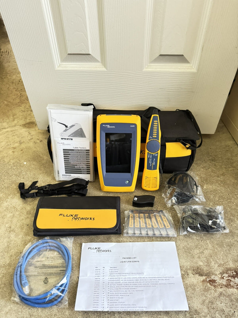 FLUKE NETWORKS LIQ-KIT LINKIQ TESTER & INTELLITONE PRO 200 CABLE NETWORK TESTER