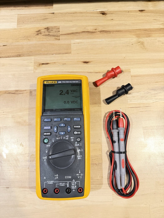 FLUKE 289 TRUE RMS ELECTRONIC LOGGING DIGITAL MULTIMETER W/ LEADS & CLIPS #8
