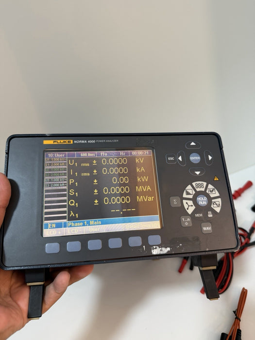 FLUKE NORMA 4000 POWER ANALYZER WITH LEADS & ACCESSORIES TESTED