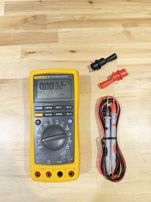 FLUKE 187 TRUE RMS MULTIMETER W/ LEADS (TESTED) SHIPS FAST