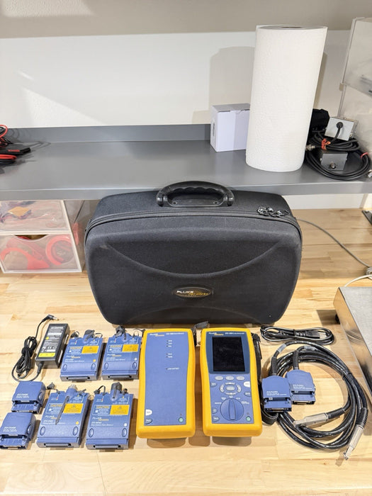 FLUKE NETWORKS DTX-1800 CABLE ANALYZER W/DTX-SFM2 DTX-MFM2 DTX-PLA002 (TESTED)
