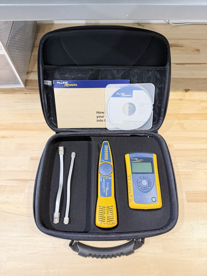 FLUKE NETWORKS LINKRUNNER PRO & INTELLITONE 200 KIT TESTER TESTED