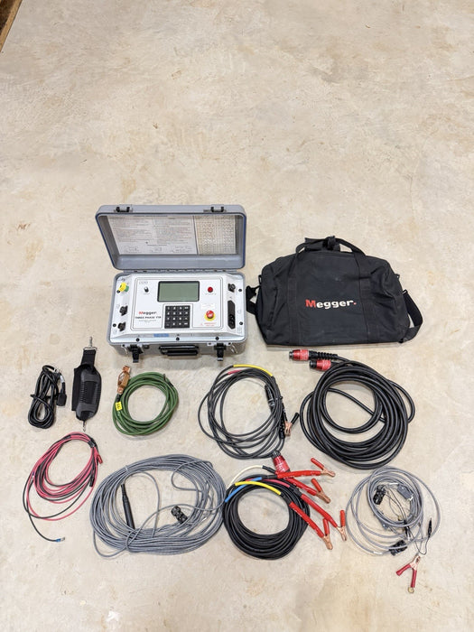 MEGGER THREE-PHASE TTR 550503 TRANSFORMER TURN-RATIO TESTER W/ CABLES (TESTED)