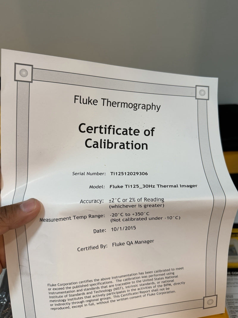 FLUKE TI125 30HZ THERMAL IMAGER - TESTED RARE