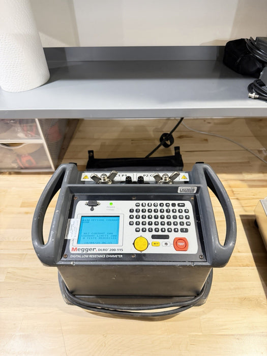 MEGGER DLRO 200-115 DIGITAL LOW RESISTANCE OHMMETER TESTED
