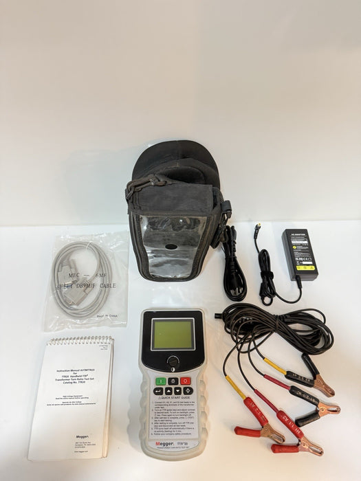 MEGGER TTR20 TRANSFORMER TURN-RATIO TEST SET WITH LEADS & BAG