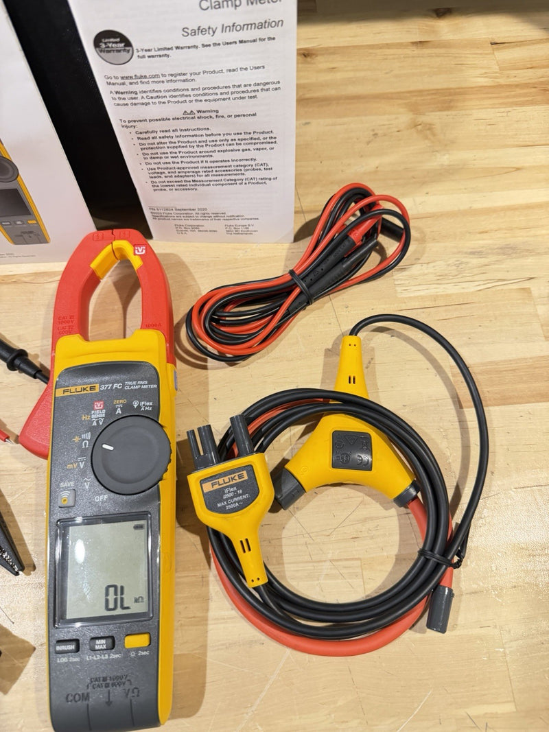 FLUKE 377 FC NON-CONTACT VOLTAGE CLAMP METER SHIPS FAST
