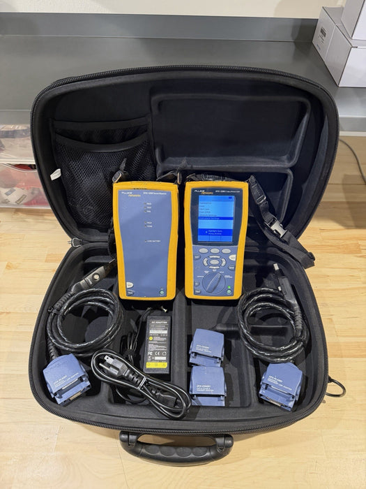 FLUKE DTX-1200 CABLE ANALYZER KIT W ACCESSORIES (TESTED) SHIPS FREE