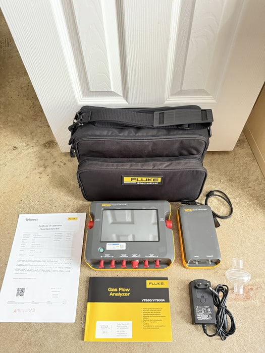 FLUKE VT900A GAS FLOW ANALYZER (CALIBRATED 2022) W/VAPOR & CHARGER-FREE SHIPPING