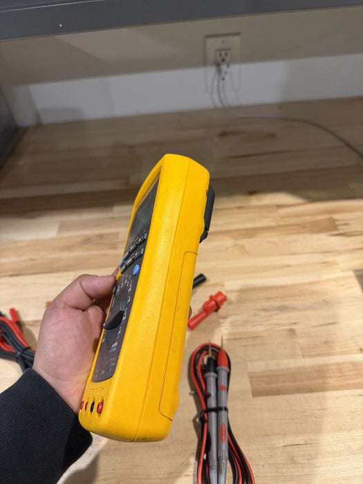 FLUKE 189 TRUE RMS MULTIMETER WITH LEADS AND CLIPS TESTED