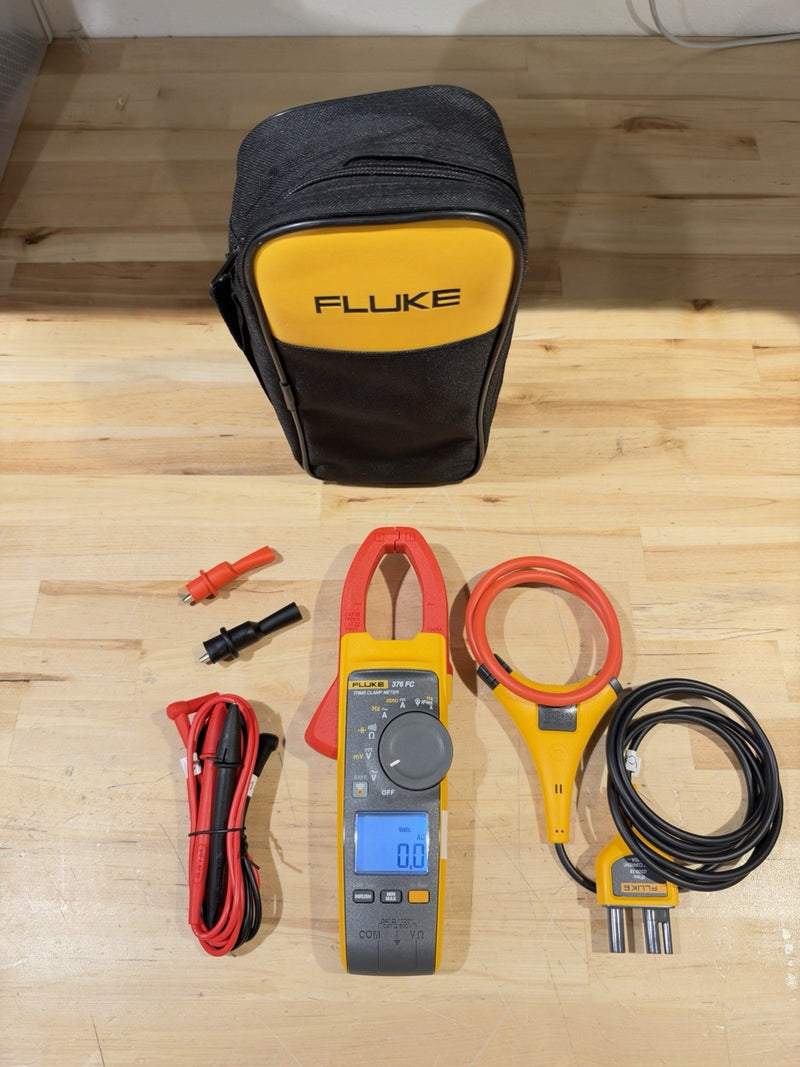 FLUKE 376FC WIRELESS TRUE RMS AC/DC CLAMP METER W/LEADS - SHIPS FAST CAL 2026